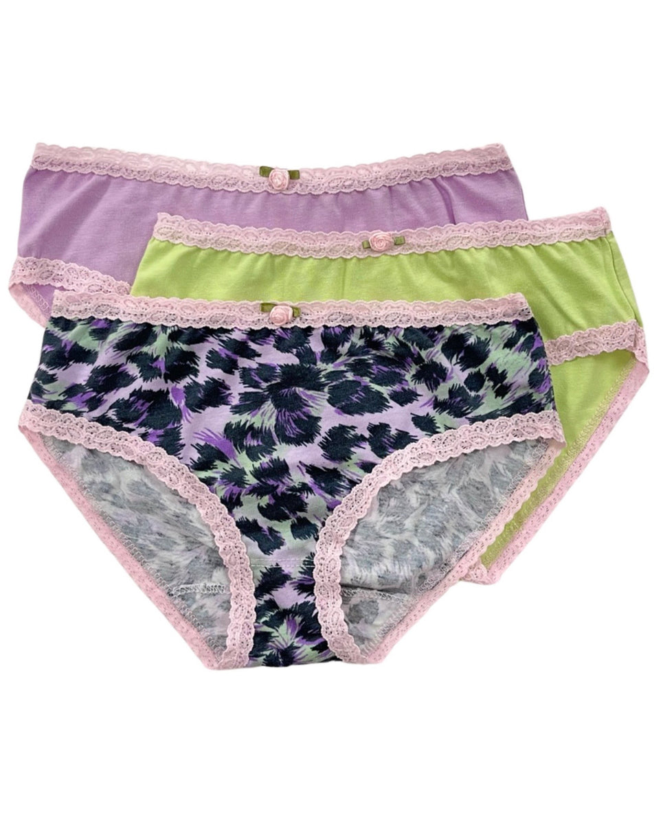 Purple Cheetah 3-Pk Panty