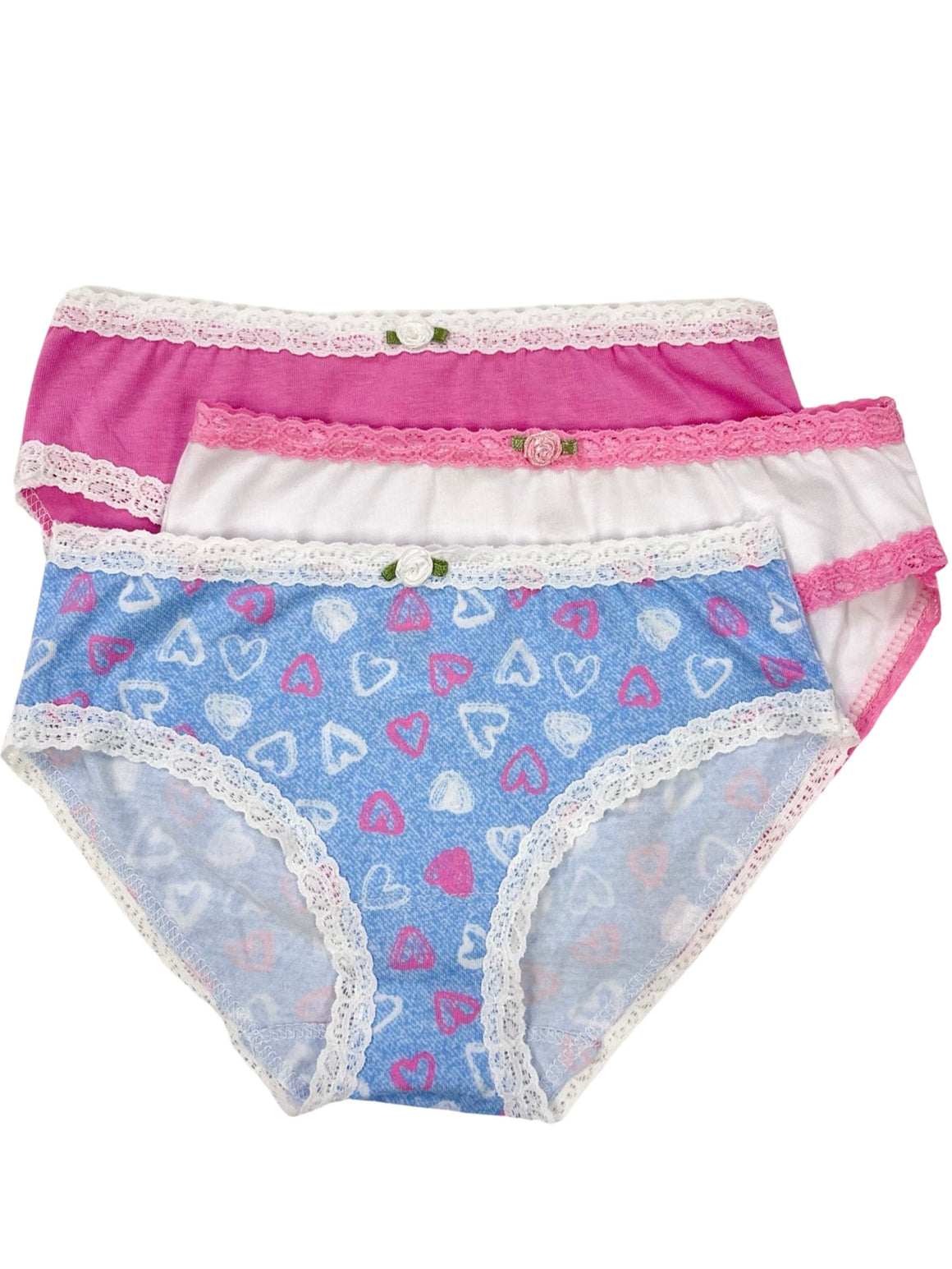 Denim Hearts 3-Pack Panty