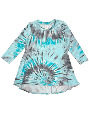 Aqua Tie-Dye Dress