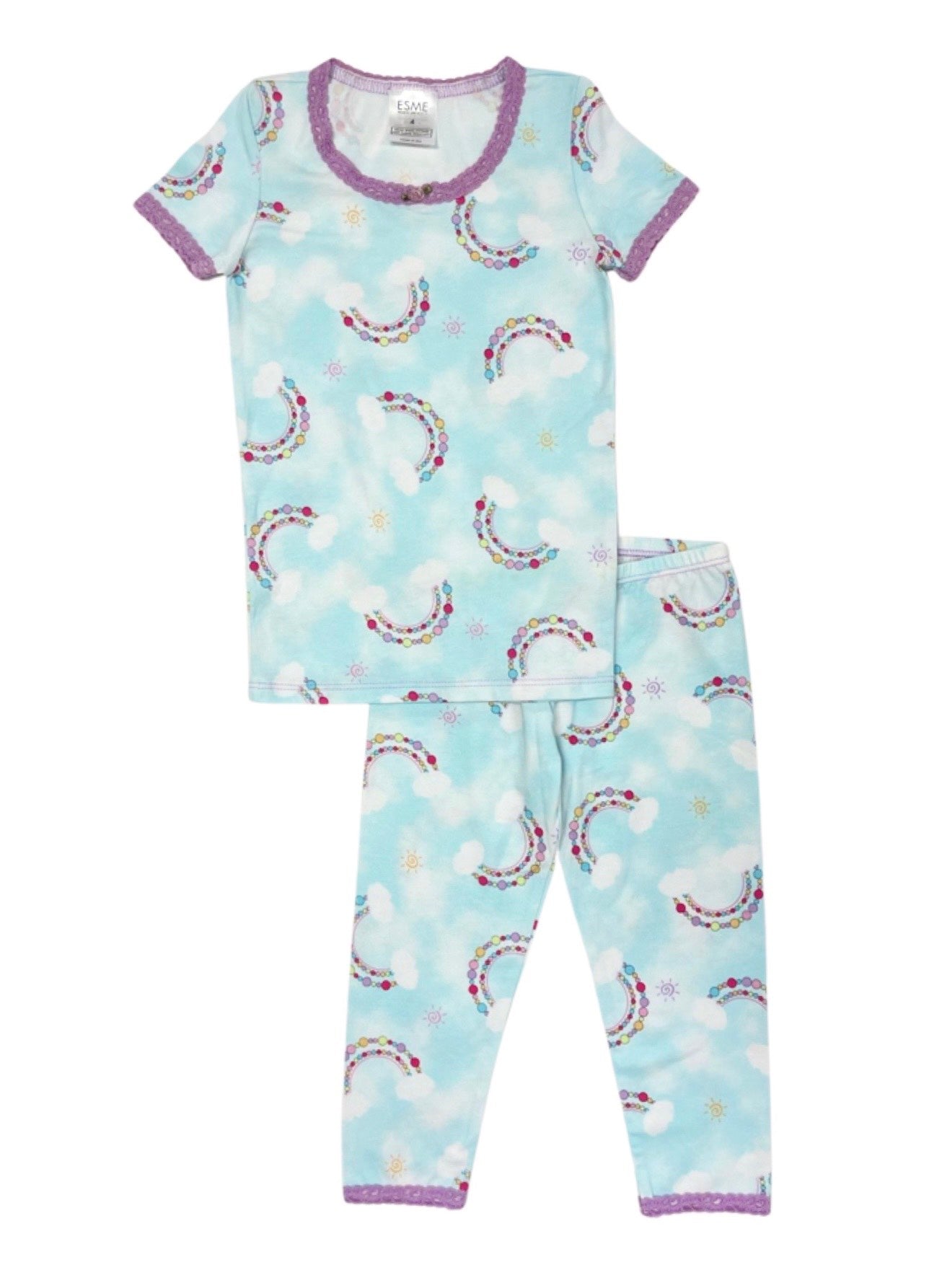 Bead Rainbow Short Sleeve Set
