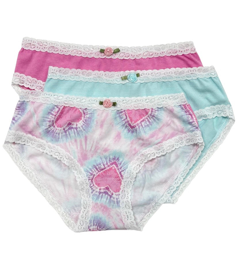 TIE-DYE HEARTS 3-PK PANTY