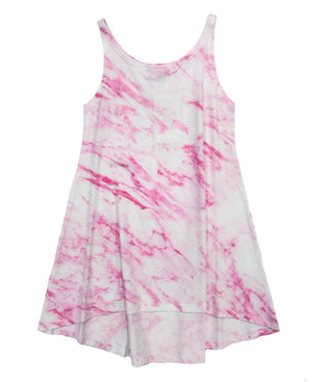 Pink Marble High-Low Cami Dress